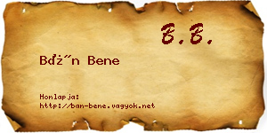 Bán Bene névjegykártya